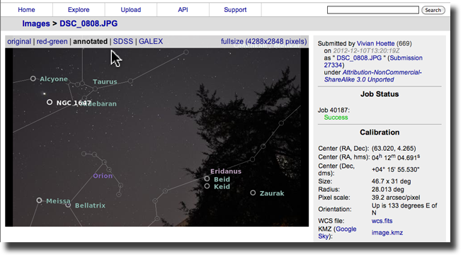 Image summary screen