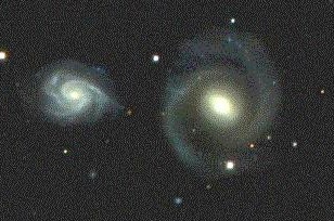 Pair of spiral galaxies Pair of spiral galaxies