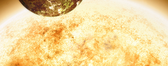 An illustration of a planet passing in front of a star